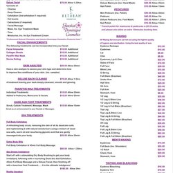 Eminent Service Price List Templates Free Samples Examples Formats Download Template Salon Sample Webs