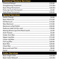 Out Of This World Salon Price List Templates Free Samples Examples Formats Download Services Template Prices