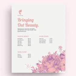 Superb Nail Salon Price List Template In Word Google Docs Download Beauty