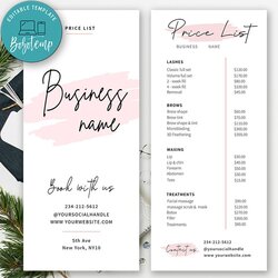 Peerless Printable Beauty Salon Price List Template Design Compressed