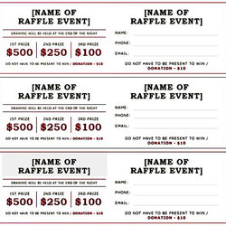 Excellent Printable Raffle Ticket Template Beautiful Templates