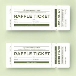 Tremendous Free Sample Raffle Tickets In Ms Word Simple Ticket Template