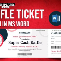How To Design Raffle Ticket In Ms Word Cash Prize Draw