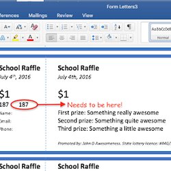 Wizard The Secret To Creating Numbered Raffle Tickets In Word Document Template Numbers Create Printable Don