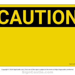 Eminent Printable Blank Sign Templates Free Caution