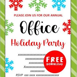 Swell Free Printable Office Christmas Party Invitations Templates Editable