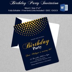 Admirable Microsoft Invitation Templates Free Samples Examples Format Template Party Birthday