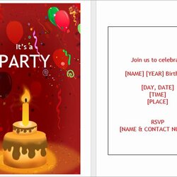 Preeminent Party Invitation Template Microsoft Word In Invite
