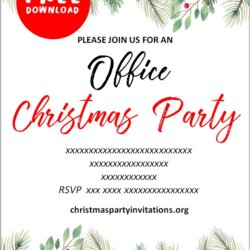 Super Free Printable Office Christmas Party Invitations Templates In
