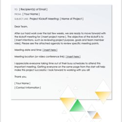 Legit Project Kickoff Email Template Announcement Word