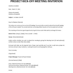 Kick Off Meeting Agenda Template