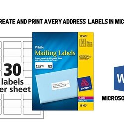 How To Create And Print Avery Address Labels In Microsoft Word Printing Mailing