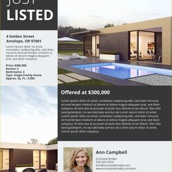 Great Free Real Estate Templates Of Best Keynote Upmarket Listing Flyer Template