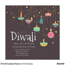 Cool Diwali Hanging Invitation Engagement