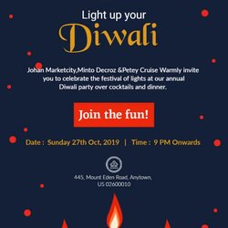 Sterling Latest Happy Diwali Poster Design Ideas Invitation Party Templates Social