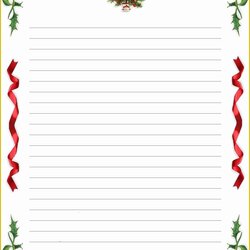 Exceptional Free Printable Stationery Templates Of Holiday Paper Christmas Letter Letterhead Stationary