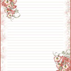Perfect Printable Stationary With Lines Lined Writing Paper Letter Stationery Designs Border Decorative