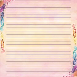Spiffing Free Printable Colorful Stationery Lined