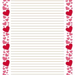 Marvelous Free Printable Stationary Template Heart Stationery Paper