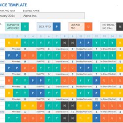 Sterling Free Google Sheets Attendance Templates How To Employee Template