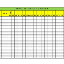 Champion Employee Attendance Record Template Excel Portal Tutorials Sheet