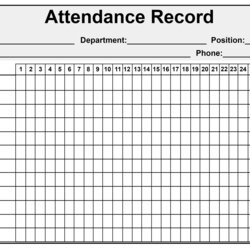 Daily Monthly Employee Attendance Sheet Template Free Printable Record Excel Format Blank Chart Print