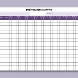 Excel Of Employee Attendance Record Free Templates