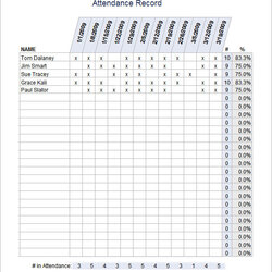 Employee Attendance Record Template Excel Templates Word