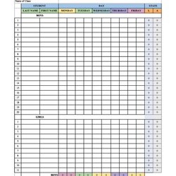 Marvelous Attendance Sheet Excel Template Registers Employee