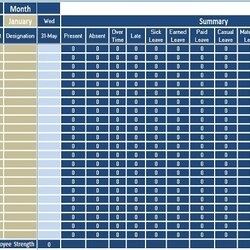 Superlative Download Free Hr Templates In Excel Attendance Sheet Employee Template Leave Absence