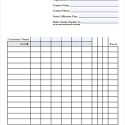 Fundraiser Order Form Template Blank