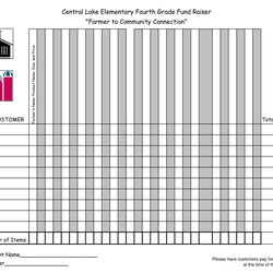 Blank Fundraiser Order Form Template Phenomenal Concept