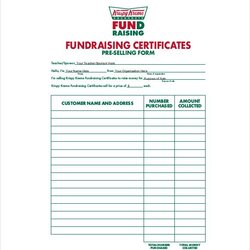 Spiffing Blank Fundraiser Order Form Template Professional Templates Doughnuts