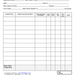 Terrific Fundraiser Order Form Template In Blank Spreadsheet Excel Volunteer Tracking Editable Charity