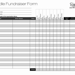 Superb Template Ideas Fundraiser Order Form Excel Luxury Within Blank Editable