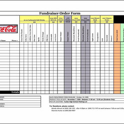 Blank Fundraiser Order Form Template Regarding Free Sample Templates