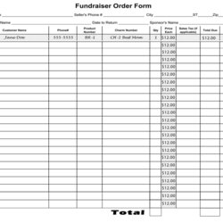 Great Blank Fundraiser Order Form Template Spreadsheet Sponsor Sponsorship Snowball Fearsome Invoice Resume