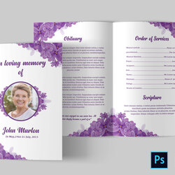 Smashing Funeral Program Template Obituary By
