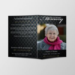 Fantastic Elegant Funeral Program Template Templates Covers