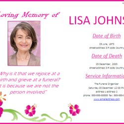 Funeral Program Template Free Word Templates Spanish Quotes Printable Button Sample Click