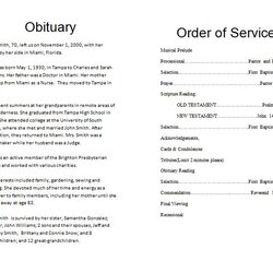 The Funeral Memorial Program Blog Free Template Service Obituary Order Programs Templates Outline Services