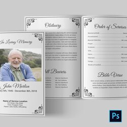Funeral Program Template Word Obituary