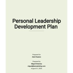 Fine Personal Development Plan Leadership Styles Template