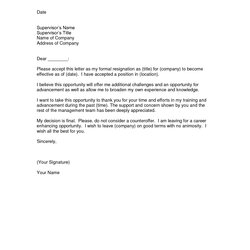 Fine Resignation Letter Template Rich Image And Wallpaper