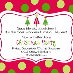 Party Invitation Template Online Free Christmas Invitations Holiday Templates Wording Card Printable