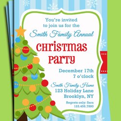 The Highest Quality Christmas Party Invitation Printable Tree In Snow Invitations Wording Rhymes Version