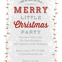 Matchless Free Christmas Party Invitations That You Can Print Invite Template Pertaining Sample