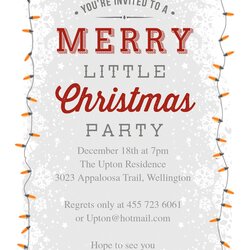Perfect Free Christmas Party Invitations That You Can Print Wording Merry Text Lunch Samples Word Drinks