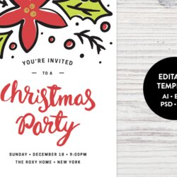 Christmas Party Invitation Template Templates Creative Invitations Personalized Designs Examples