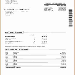 Fake Chase Bank Statement Template Free Generator Unique Account Of